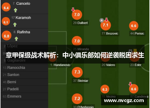 意甲保级战术解析：中小俱乐部如何逆袭脱困求生